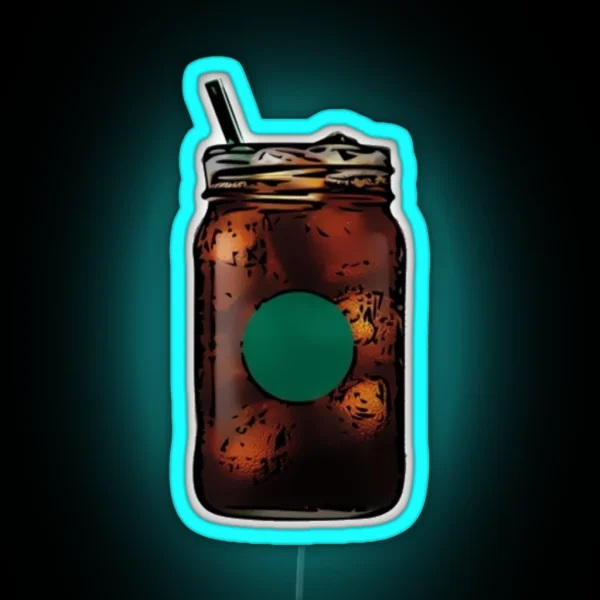 Iced Coffee Cold Brew RGB Neon Sign