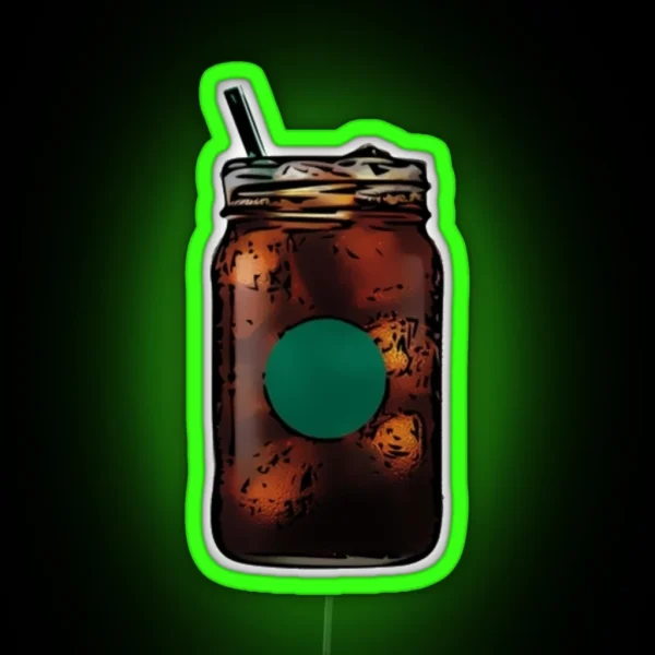 Iced Coffee Cold Brew RGB Neon Sign