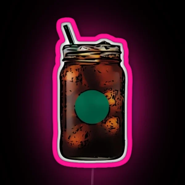 Iced Coffee Cold Brew RGB Neon Sign