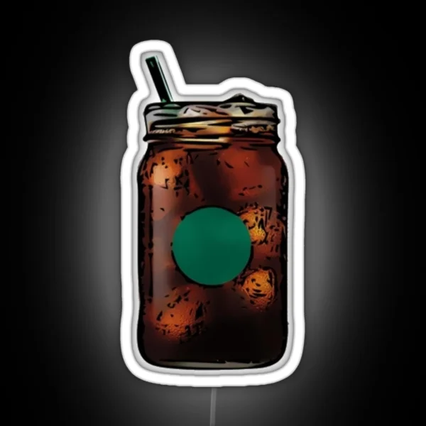 Iced Coffee Cold Brew RGB Neon Sign