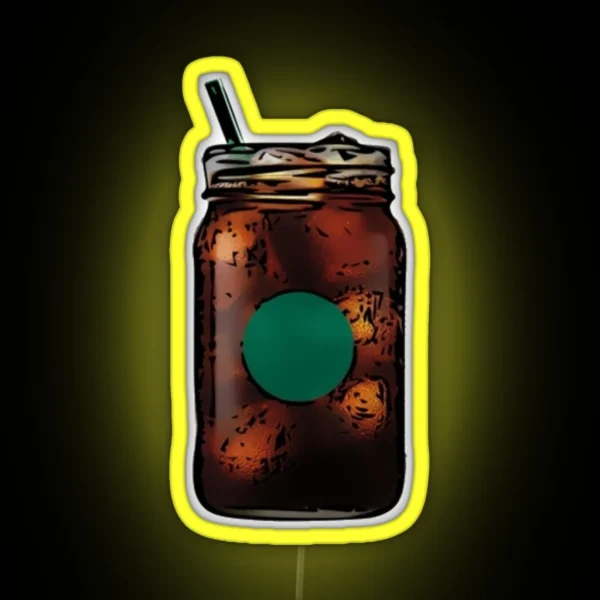 Iced Coffee Cold Brew RGB Neon Sign