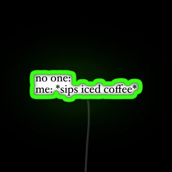 Iced Coffee RGB Neon Sign