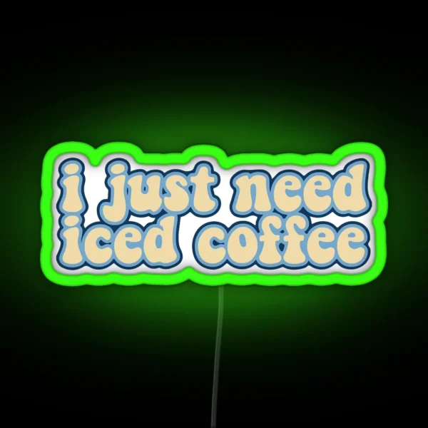 Iced Coffee RGB Neon Sign