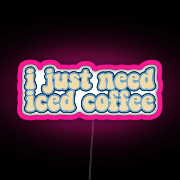 Iced Coffee RGB Neon Sign