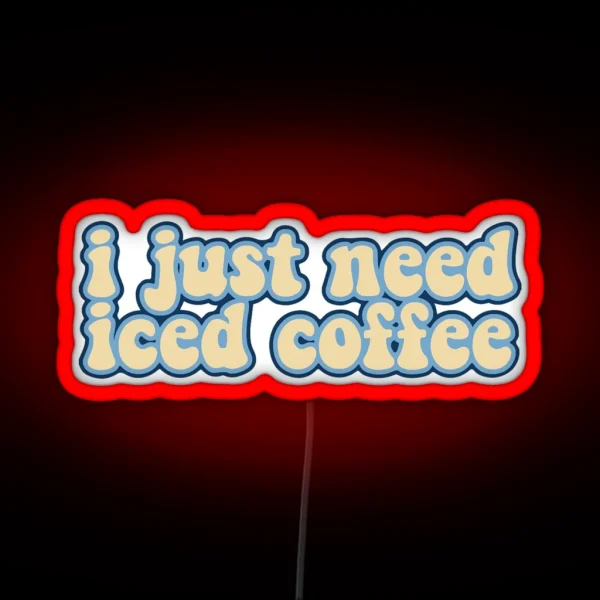 Iced Coffee RGB Neon Sign