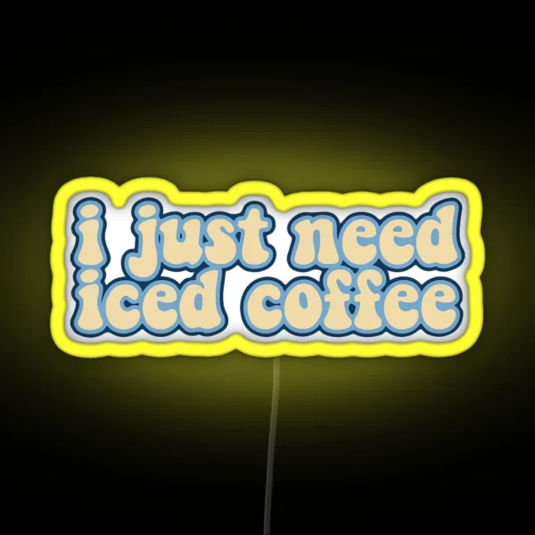 Iced Coffee RGB Neon Sign