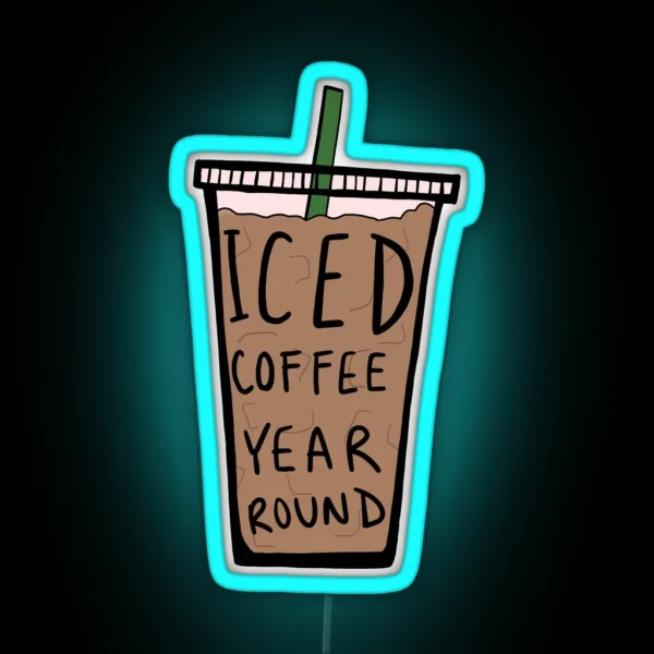 Iced Coffee RGB Neon Sign