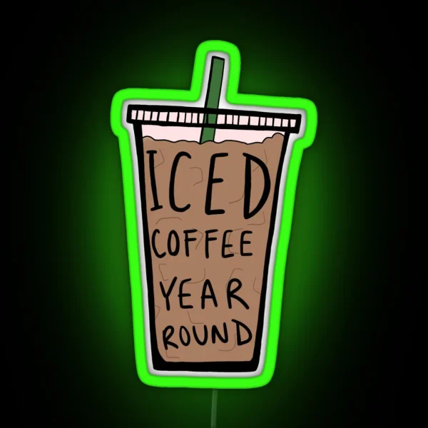 Iced Coffee RGB Neon Sign