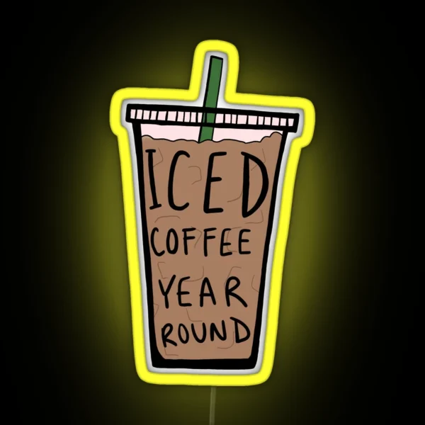 Iced Coffee RGB Neon Sign