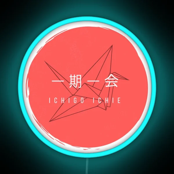 Ichigo Ichie Crane RGB Neon Sign
