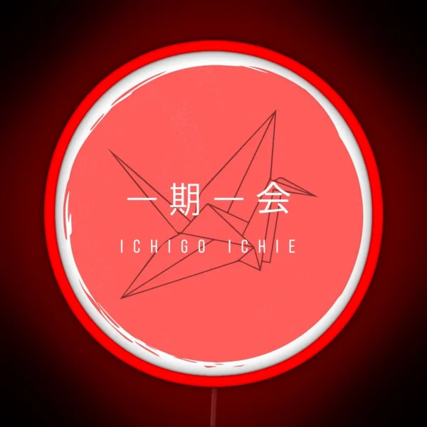 Ichigo Ichie Crane RGB Neon Sign