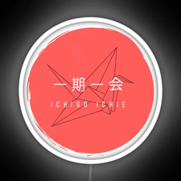 Ichigo Ichie Crane RGB Neon Sign