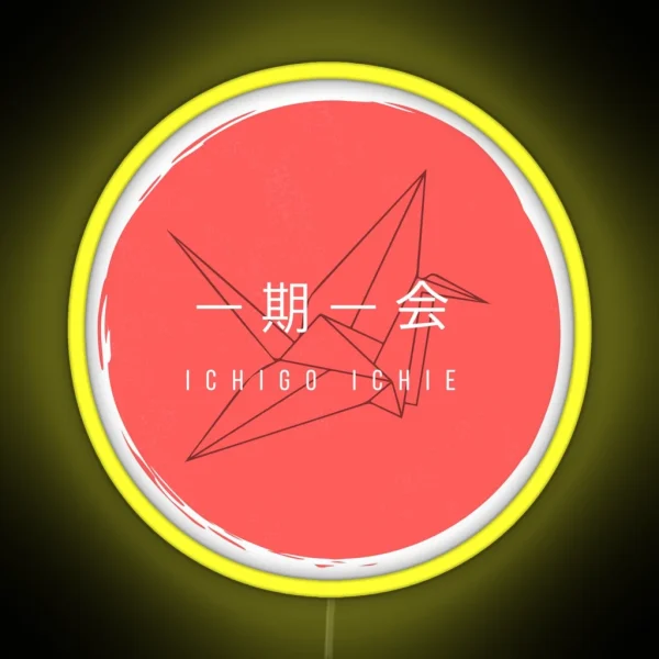 Ichigo Ichie Crane RGB Neon Sign