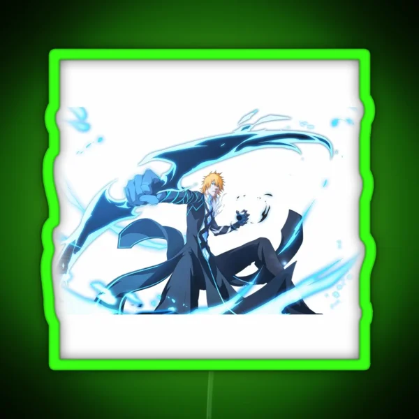 Ichigo Kurosaki Substitutes Shinigami RGB Neon Sign