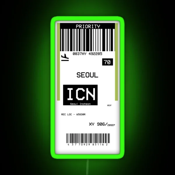 ICN Seoul RGB Neon Sign