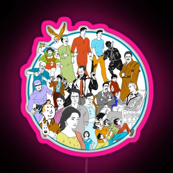Iconic Literature Characters RGB Neon Sign