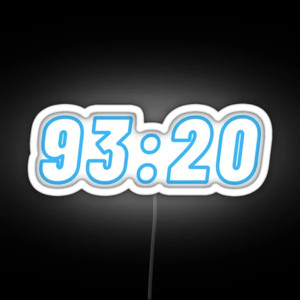 Iconic Manchester City Moment 93 20 RGB Neon Sign