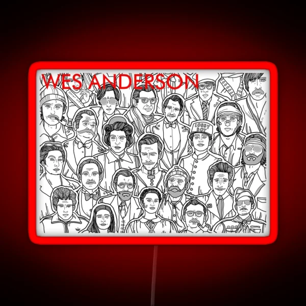 Iconic Wes Anderson Characters Because Obviously RGB Neon Sign
