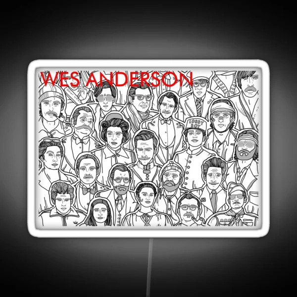 Iconic Wes Anderson Characters Because Obviously RGB Neon Sign