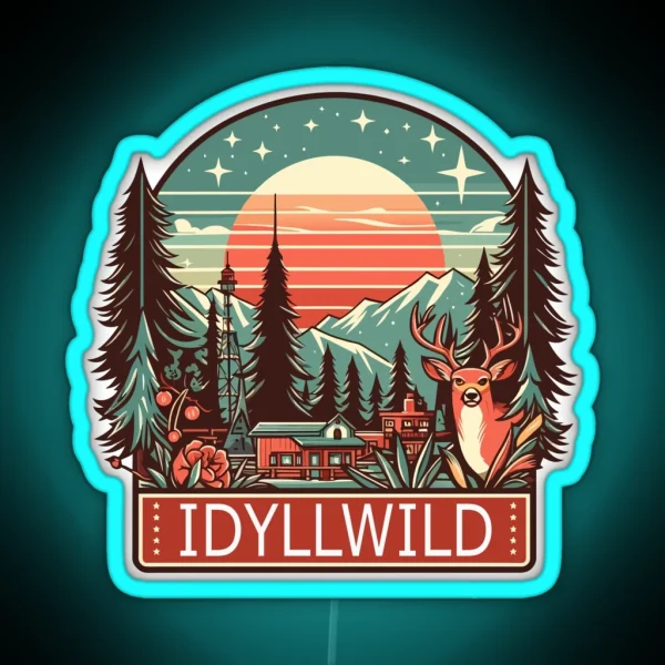 Idyllwild California RGB Neon Sign