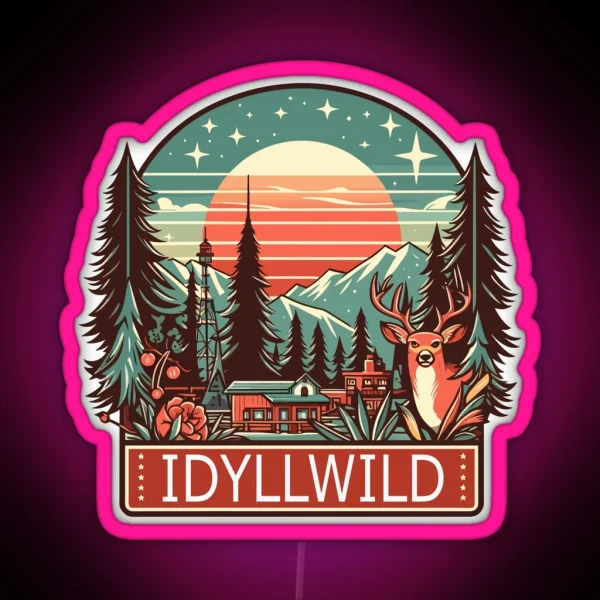 Idyllwild California RGB Neon Sign