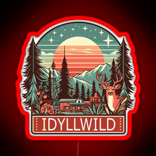 Idyllwild California RGB Neon Sign