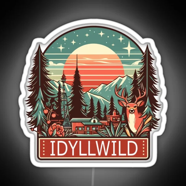 Idyllwild California RGB Neon Sign