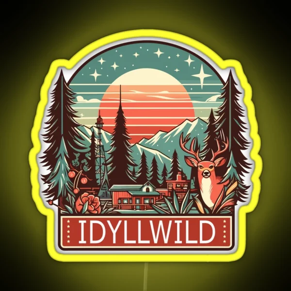 Idyllwild California RGB Neon Sign