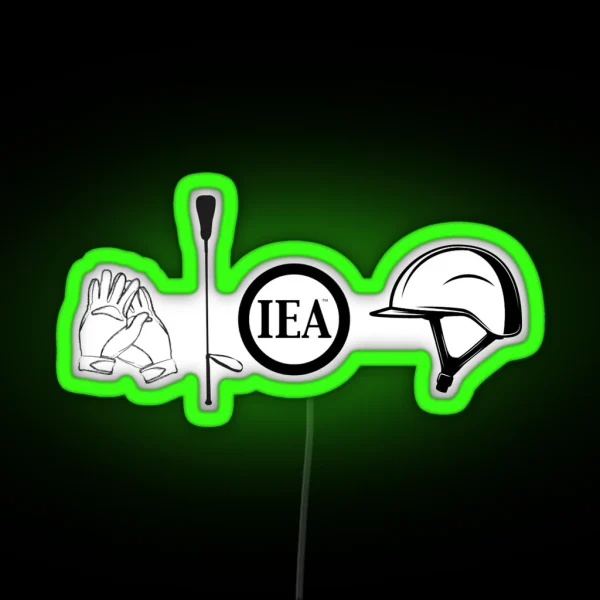 IEA Gloves Crop And Helmet RGB Neon Sign