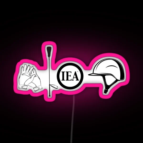 IEA Gloves Crop And Helmet RGB Neon Sign