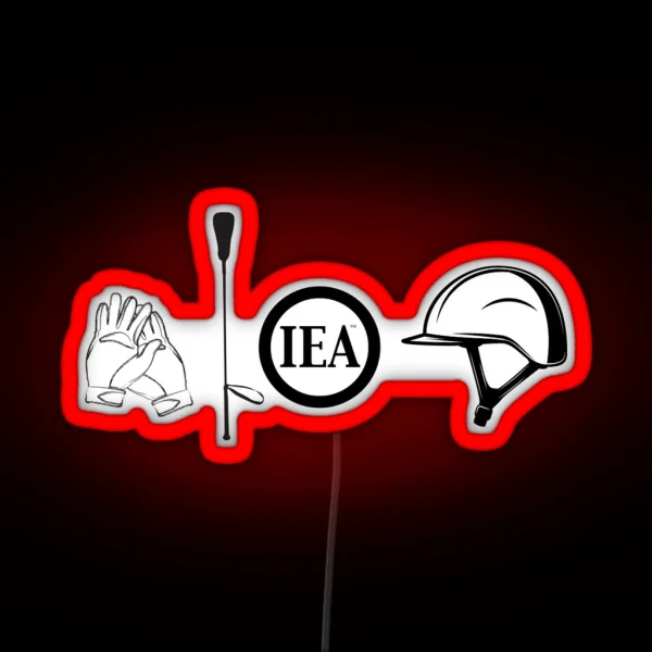 IEA Gloves Crop And Helmet RGB Neon Sign