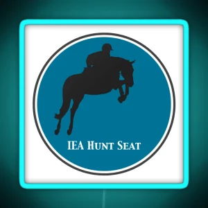 IEA Hunt Seat Circle RGB Neon Sign
