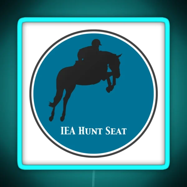 IEA Hunt Seat Circle RGB Neon Sign