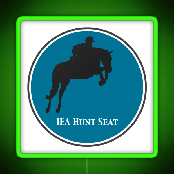 IEA Hunt Seat Circle RGB Neon Sign