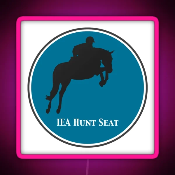IEA Hunt Seat Circle RGB Neon Sign