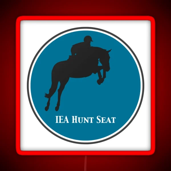 IEA Hunt Seat Circle RGB Neon Sign
