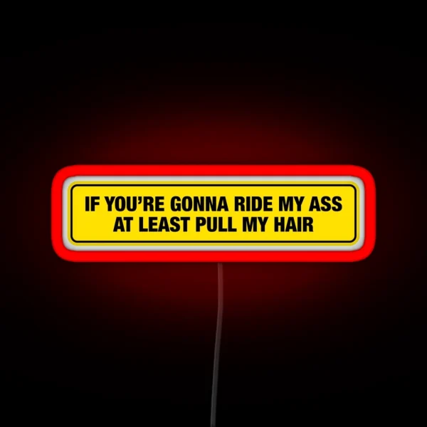 If You Re Gonna Ride My Ass At Least Pull My Hair RGB Neon Sign
