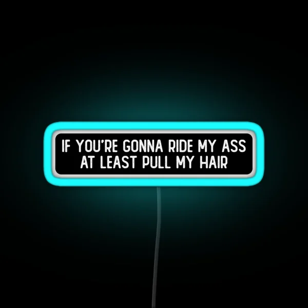 If You Re Gonna Ride My Ass At Least Pull My Hair Cool RGB Neon Sign