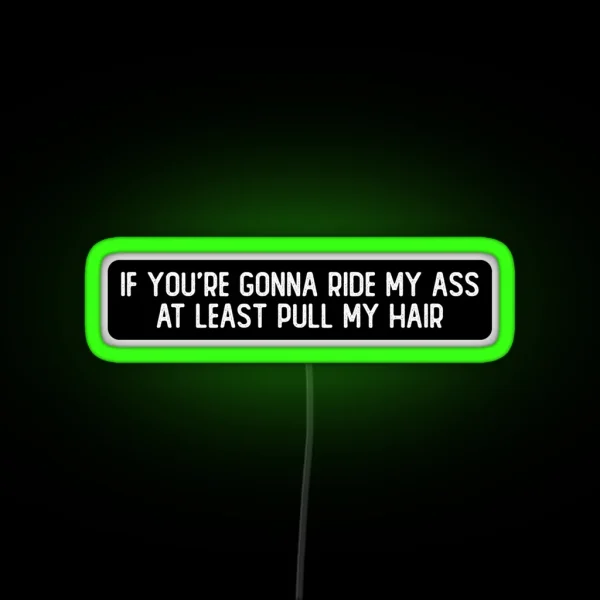 If You Re Gonna Ride My Ass At Least Pull My Hair Cool RGB Neon Sign