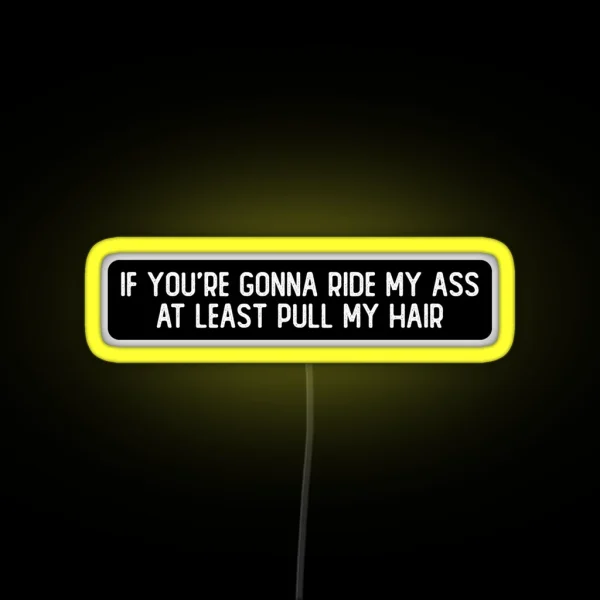 If You Re Gonna Ride My Ass At Least Pull My Hair Cool RGB Neon Sign