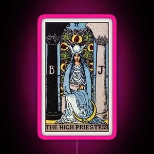 II The High Priestess Tarot Card RGB Neon Sign