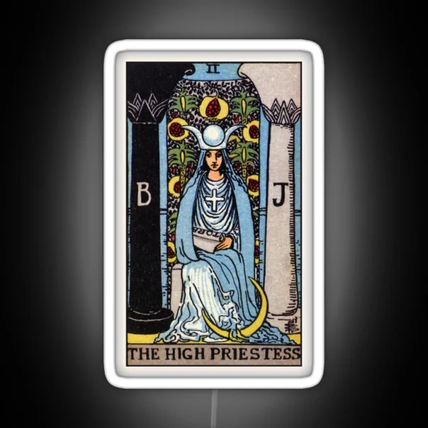 II The High Priestess Tarot Card RGB Neon Sign