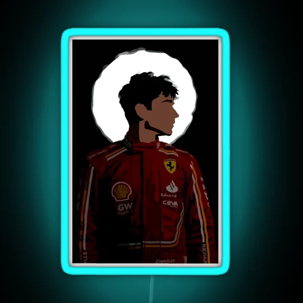 Il Predestinato Charles Leclerc 2024 Ferrari RGB Neon Sign