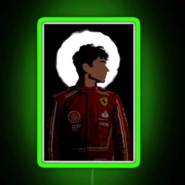 Il Predestinato Charles Leclerc 2024 Ferrari RGB Neon Sign