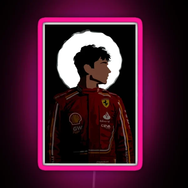 Il Predestinato Charles Leclerc 2024 Ferrari RGB Neon Sign