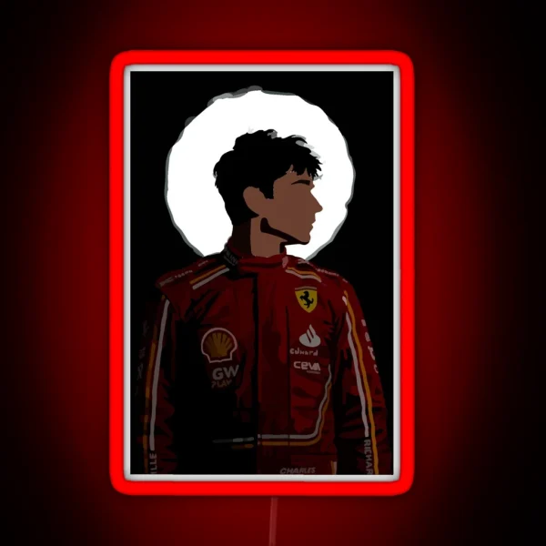 Il Predestinato Charles Leclerc 2024 Ferrari RGB Neon Sign