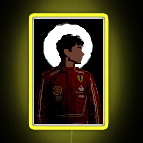 Il Predestinato Charles Leclerc 2024 Ferrari RGB Neon Sign