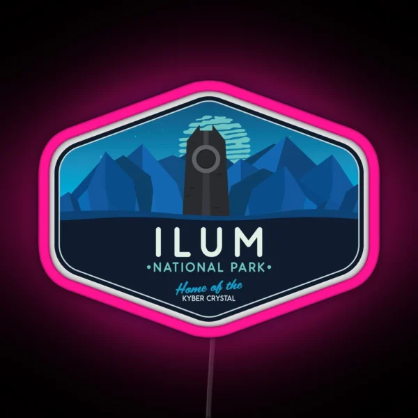 Ilum National Park Home Of The Kyber Crystal RGB Neon Sign