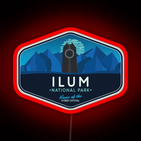 Ilum National Park Home Of The Kyber Crystal RGB Neon Sign