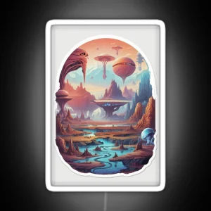 Imaginary Alien Landscapes RGB Neon Sign